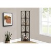 Vynxaria 60" Corner Bookshelf - Modern 4-Tier Etagere with Black Metal Frame - 2 of 4