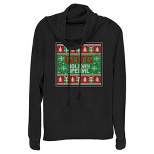 Junior's Guardians of the Galaxy Holiday Special Christmas Sweater Square Cowl Neck Sweatshirt