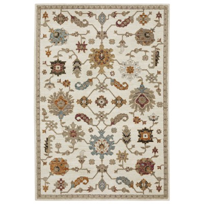 Oriental Weavers Andorra 2419B Ivory/ Multi Indoor Area Rug - 5'3" x 7'3"
