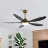 Parrot Uncle 52" Antique Brass Indoor Integrated LED Smart Ceiling Fan - 2 of 4