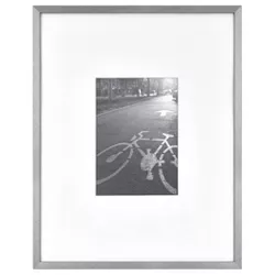 11.4" x 14.4" Matted For 5" x 7" Thin Gallery Frame Silver - Project 62™