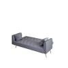 Akoasm Convertible Velvet Sofa for Small Living Rooms, Bedrooms & Offices-Gray - 3 of 4