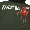 Friday The 13th Jason Long Sleeve Men's Green Cosplay Hoodie - 4 of 4