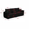 NicBex Couches for Living Room 38.1" Cloud Single Sofa Chair Teddy Fabric Upholstered 1-seat Modern Lounge Chair Sofa with a Pillow - 2 of 4