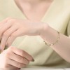 14K Gold Link Chain Bracelet, featuring a classic and elegant design with interconnected links that add a touch of sophistication to any look. - 3 of 3