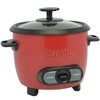 Courant 6-Cup (Cooked) / 3-Cup Uncooked Rice Cooker and Steamer with One-Touch Operation, Automatic Keep Warm Function, Red - image 3 of 4