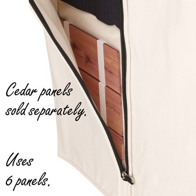 Natural Cotton Canvas Hanging Garment Bag with Zipper