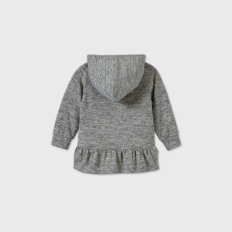 Toddler Girls' Mickey and Minnie Mouse Hooded Pullover Sweatshirt - Heather Gray, 2 of 5