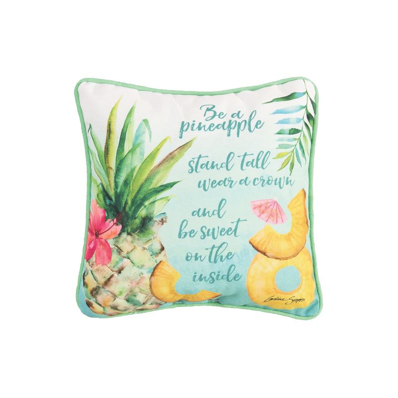 C&F Home 10" x 10" Be A Pineapple Printed Throw Pillow, 1 of 5