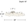 Possini Euro Design Lilypad Modern Ceiling Light Semi Flush Mount Fixture 30" Wide Chrome 12-Light Frosted Opal Glass for Bedroom Kitchen Living Room - 4 of 4