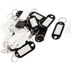 Unique Bargains Plastic Metal Convenient Key ID Label Keyring 30 Pcs Black White - 3 of 4