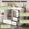 Whisen 36" Bathroom Storage Cabinet Bathroom Vanity with Resin Sink and Two Soft Close Doors and Four Drawers - 4 of 4
