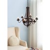 VYNXARIA 6 - Light Antique Black Metal Ceiling Lights, Hanging Chandelier with Adjustable Chain for Home & Office - 3 of 4