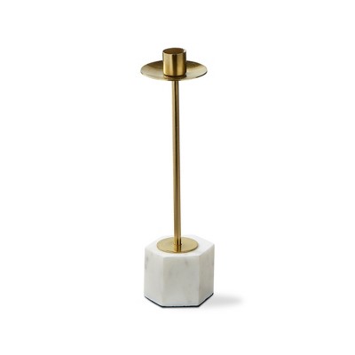 tagltd Modern Marble Taper Holder Tall