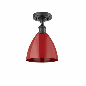 Plymouth Dome - 1 Light Semi-Flush Mount In Industrial Style-11.25 Inches Tall and 7.5 Inches Wide - 1 of 1