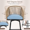 HOMEFUN Outdoor Bar Stools Set of 2, 2-Piece Patio Bar Stools with Armrests, All Weather Rattan Bar Chairs with Backrest - 3 of 4