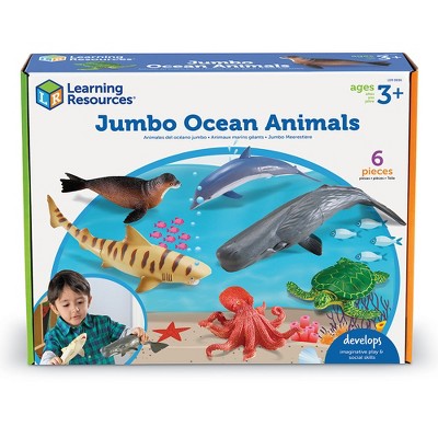 Jumbo Ocean Animal Set in Durable Plastic for Kids