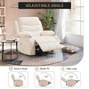Garvee Small 360° Swivel Rocker Recliner Sofa, Glider Chair with Massage & Heat, Side Pockets, Cup Holders, Compact Design - 3 of 4