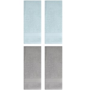 REGALWOVEN Solid Striped Cotton Soft Absorbent Hand Towels for Bath Hotel Spa 13" x 29" - 1 of 4