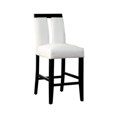 NicBex Dining Chair Set of 2 Leatherette Kitchen Upholstered Chairs with Solid Wood Legs,Black+White