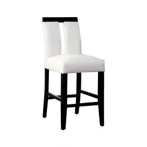 NicBex Dining Chair Set of 2 Leatherette Kitchen Upholstered Chairs with Solid Wood Legs,Black+White - 1 of 4