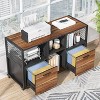 Tribesigns 2 Drawer Wood File Cabinet, Mobile Lateral Filing Cabine with Storage Shelves - 4 of 4