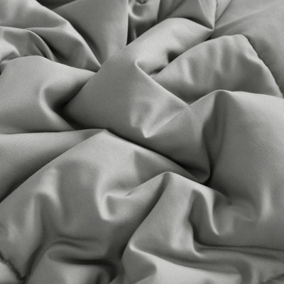 Aeelleea Queen Down Alternative Comforter Duvet Insert, All Season Reversible Quilted Bedding with Corner Tabs, Breathable, Ultra-Soft,Smoke Gray — фото 4