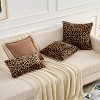 Attop Cheetah Pillow Covers 18x18 Faux Fur Throw Pillow Covers Set of 2 Leopard Couch Pillow Covers Fluffy Soft Decorative - 2 of 4