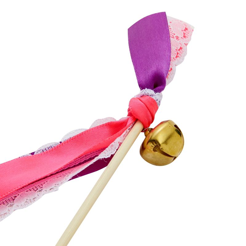 Sparkle and Bash 50 Pack Multicolored Ribbon Wand with Bells, Streamers for Wedding Send Off, Party Favors, 24 in, 4 of 9