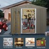 CAVINAS Outdoor Storage Shed Weatherproof Garden Shed with Sliding Door and Apex Roof - 2 of 4