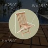 Nordic Teak Natural Outdoor Patio Folding Chair - 4 of 4