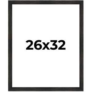 PosterPalooza | 26x32 Wide Barnwood Picture Frame, UV Acrylic, 6 Finishes - Grey, Brown, White, and Black - 1 of 4