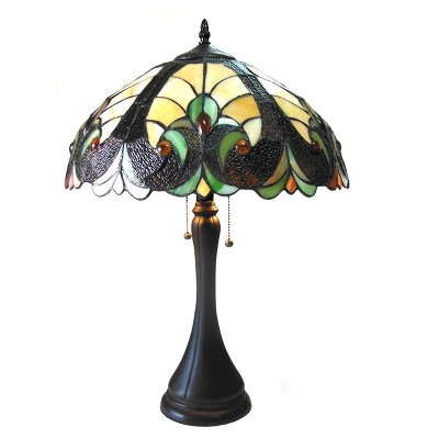 Chloe Lighting Amor Tiffany-style 2 Light Victorian Table Lamp 16" Shade