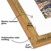 Americanflat Picture Frame with Mat - Gold Bamboo Frame with Faux Bamboo Design - with Easel Stand and Shatter Resistant Glass - 3 of 4