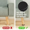 Aoibox Non Slip Furniture Pads 2 Inch Anti Skid Caster Cups 12 Pack Round Coasters Protect Floors Prevent Sliding Black - 3 of 4