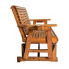 Fortune Candy 2 Person Wooden Patio Glider with High Roll Back - 3 of 4