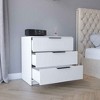 NicBex 3 Drawers Dresser Chests of Drawers with Superior Top Closet Organizers and Storage Tall Dresser for Bedroom, Living Room, Hallway - 3 of 4