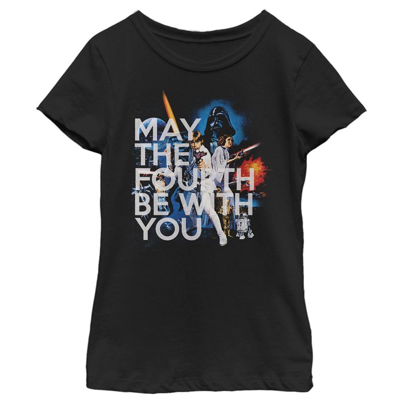 Girl's Star Wars May the Fourth Classic Scene T-Shirt, 1 of 5