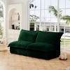 Upholstered Sectional Sofa, 2 Seater Armless Free Combination Convertible Sofa, Sectional Sofas with Corduroy Fabric-Cuddlewood - 2 of 4