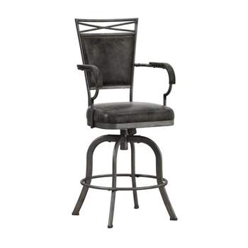 Bridgetown Metal Counter Height Swivel Stool Pewter - Hillsdale Furniture