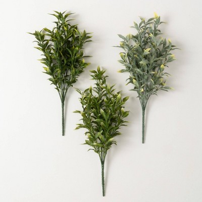 Sullivans Artificial 18" Jasmine Bush Set of 3, Green