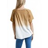 Women's Dip Dye Raw Edged Top - umgee - 3 of 4