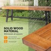 Karl Home | Light Brown Poplar Wood Outdoor Bench - 2 of 4