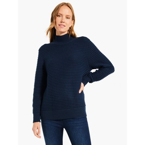 Nic + Zoe Women's Textured Tunic Sweater - Dark Indigo, Xl : Target