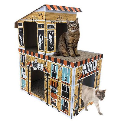 halloween cardboard cat house