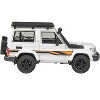 2023 Toyota Land Cruiser 71 White "70th Anniversary" with Stripes and Roofrack 1/64 Diecast Model Car by Paragon - 2 of 4