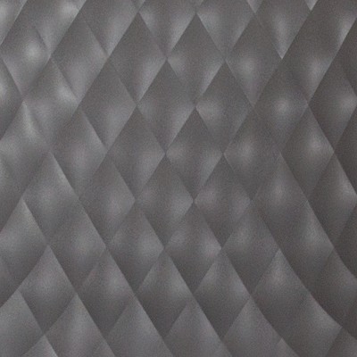 Quilted Diamond Gray Plastic Stackable Modern Chair