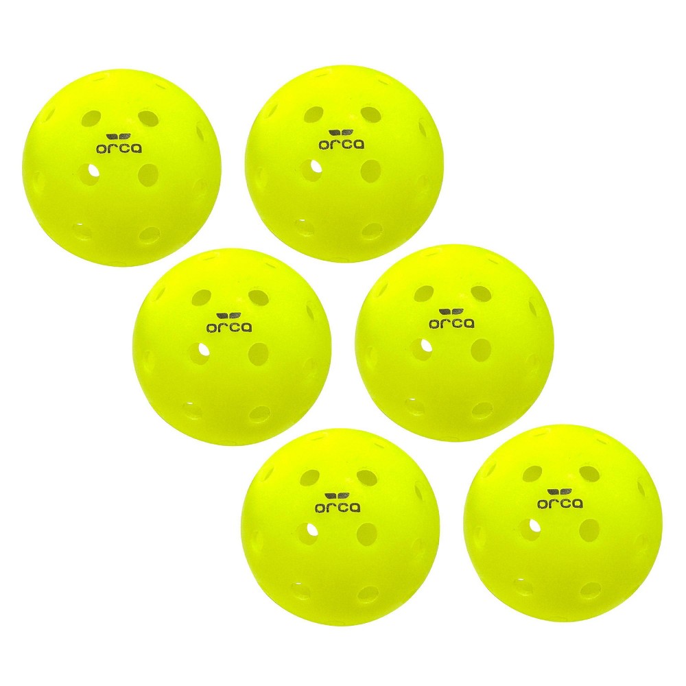 Orca Size 40 Outdoor USAPA Hole Ball for Tournament Play - 6pk