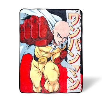 Just Funky One-Punch Man Fleece Throw Blanket | 45 x 60 Inches