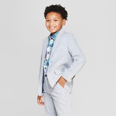 Navy Cat /& Jack Boys Plaid Blazer